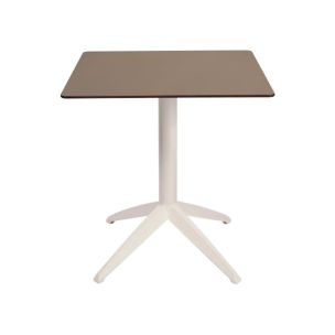 Стіл QUATRO FOLD 70X70 WHITE-TAUPE